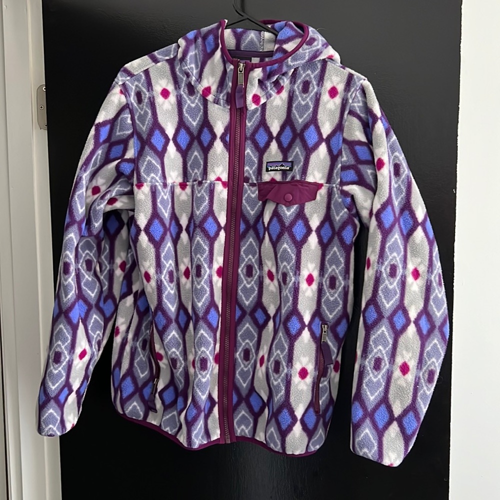 Patagonia Synchilla Pine Patch Lupine Full Zip Hoodie Aztec Purple